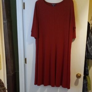Roaman's Rich Red Dress Plus